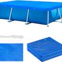 8.5 x 5.5 Rectangular Pool Cover for Frame Above Ground Pool Cover 102" X63" Rectangle Frame Swimming Pool Cover