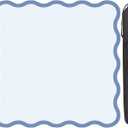 Scalloped Mahjong Mat - Non-Slip Noise Reduction Gaming Mat 31.5 x 31.5 Inch for Mahjong,Waterproof Surface, Neoprene Mahjon for American Mahjong Game (Blue)