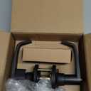 1 Pack Contemporary Oil Rubbed Bronze Door Handles Interior with Lock, Privacy Door Handle Lever for Bedrooms and Bathrooms, Suitable for Modern Home Decor