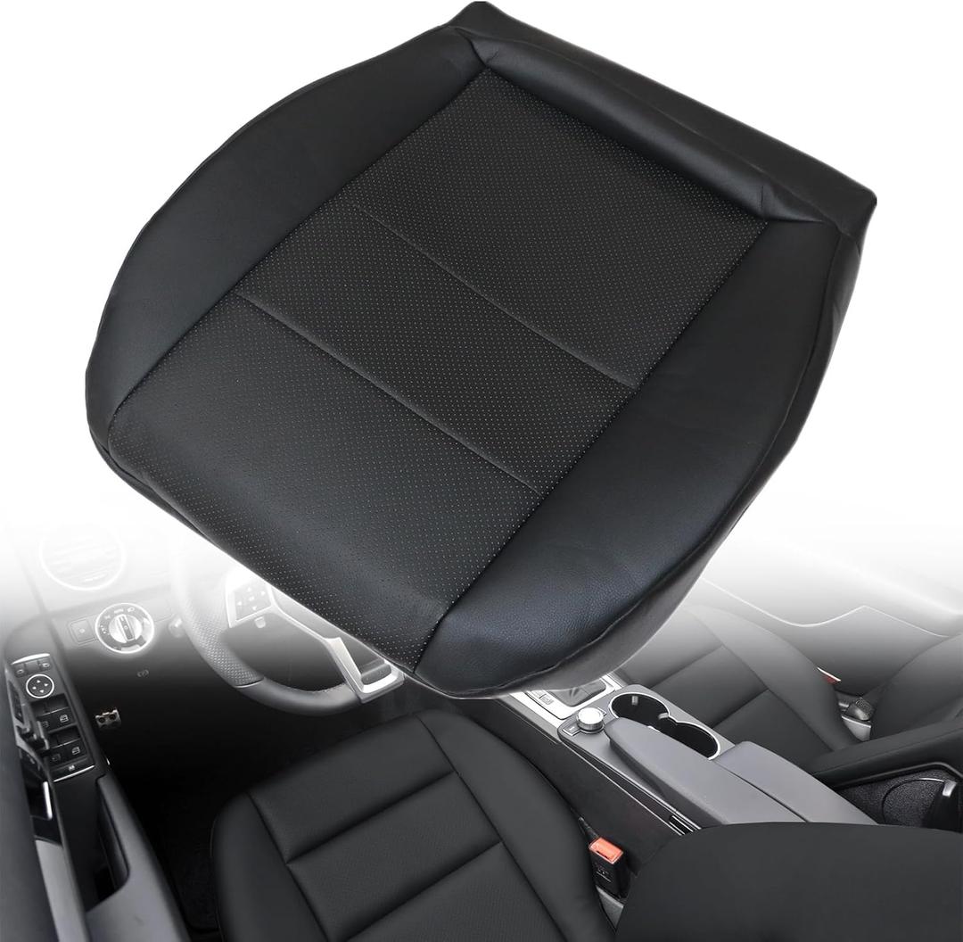 NLQR Driver Bottom Seat Cover Black Repalcement Microfiber Leather Compatible with Mercedes Benz GLK250 GLK280 GLK300 GLK350 2008-2015 Compatible with Mercedes Benz C250 C300 C350 C350e C400 2008-2014