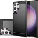 Case for Galaxy S24 Ultra 5G Case, Samsung S24 Ultra SM-S928U Case, Slim Thin Phone Case TPU Soft Back Cases Shockproof Protective Cover for Samsung Galaxy S24 Ultra 5G Black