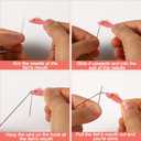 7 x 30pcs Fish Mouth Needle Threader, Sewing Machine Needle Threaders Automatic Needle Threader Simple Needle Threader for Sewing DIY Craft (Yellow, Green, Red)