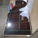 Oversized Full Body Mirror 35x78 inch Arched Full Length Mirror with Stand Aluminum Wall Mounted Hanging or Leaning Standing Mirrors,Gold