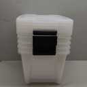 IRIS USA 19 QT Plastic Storage Box with Lid and Latches - 6 Pack - BPA-Free, See-Through Organizing Solution, Durable Nestable Stackable Containers, Secure Pull Handle - Clear