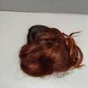 Auburn Wig with Bangs Long Curly wavy Wigs for Women Natural Reddish Brown with Black root Synthetic wig for Daily Party Use 26IN (X350)