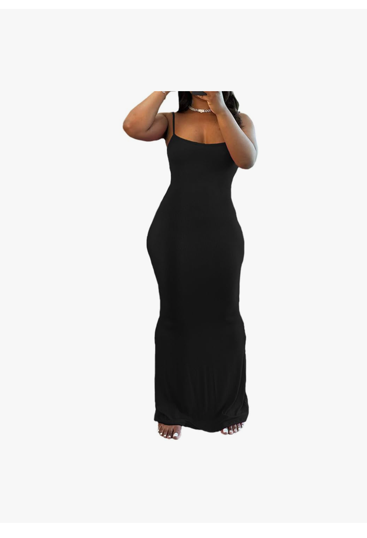 Lillosory  Women Summer Long Dress Casual Slip Sexy Sleeveless Bodycon Maxi Dresses for Women, Size XL