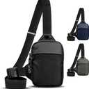 Travel Sling Bag for Men & Women - Water Resistant Crossbody Multipocket Chest Bag with Anti-Theft & RFID (Standard, Black)