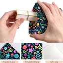 4 x 2Pcs PU Leather Small Squeeze Coin Purse Pouch Mini coin Bag Unique And Cute Wallet Cosmetic Bags Change Bag For Women Girls Men Black And White Floral