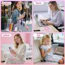 3 x SAMONPOW for iPhone Charger Cord 66W Fast Charging Cable 3.3FT Cute Jade Beaded USB to ISO Charging Cord for Women Girls Phone Charger Cord for iPhone 14 13 12 11 Pro Max XR XS X 8 7 iPad, Pink