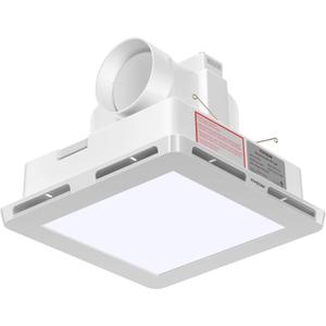 VIVOSUN Bathroom Ventilation and Exhaust Fan with LED Light, Ceiling Mount Vent Fan & Adjustable Light Combo, 1.0 Sones, 110 CFM, 4 Inch Duct Fan for Bath, Shower, Office, Restroom, 105 sq. ft
