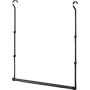 Hanging Closet Rods, Adjustable Height & Width Closets Bar Lower Extender for Hanging Clothes, Heavy Duty Hanging Bars for Clothing Storage and Organizer, Space-Saving & Expandable Double Closet Rod (1 Pack)