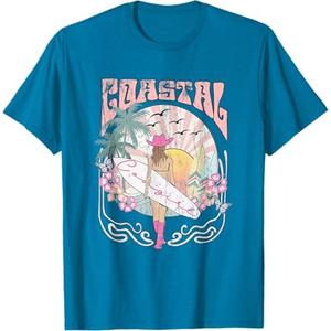 Coastal Cowgirl Aesthetic Cowgirl Surf Beach Cowgirls Outfit T-Shirt Small