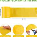 4 Rolls 260ft Lantern Fly Tree Tape Outdoor Adhesive Crawling Insect Trap Yellow Sticky Traps Sticky Barrier Protecting Trees Outdoor Indoor Fruit Tree Lawn Garden Control Aphids Ant Moth