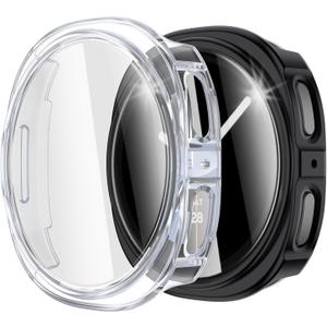 2 x SPGUARD For Samsung Galaxy Watch 8 Screen Protector Case 40mm Cover, [2+2Pack] Scratch Resistant Tempered Glass Screen Protector & Hard PC Bumper for Samsung Galaxy Watch8 40mm(NOT for Other Models)