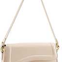 onhtit Small Shoulder Bag for Women Clutch Hobo Purse with Zipper Crossbody Purse Retro Vegan Leather Tote Handbag (03-beige)