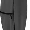 ULTCOVER Patio Parasol 600D Waterproof Clear Top Outdoor Umbrella Cover - Fits Solar Umbrella 8-11 Feet, Black