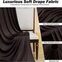 50ft12ft Brown Backdrop Curtains for Wedding Parties, 10 Panels Wrinkle Free Polyester Photo Backdrop Drapes Back Drop Cloth for Birthday Photography Background