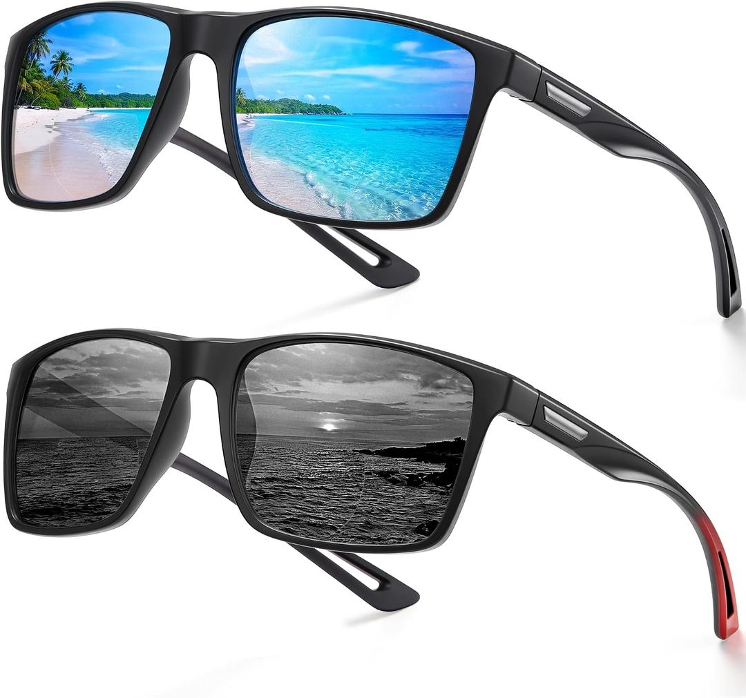 EYEGUARD 2 Pack Bifocal Reading Sunglasses for Men,Sports Sun Readers UV400 Protection Outdoor Driving Reading Glasses +1.75