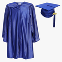 Newrara Unisex Shiny Kindergarten Graduation Gown Cap with Tassel Royal Size 30"