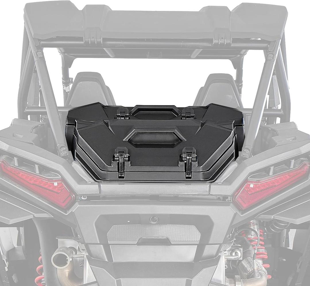 KEMIMOTO 82QT UTV Rear Cargo Storage Box Compatible with 2024/2025/2026 Polaris RZR XP 1000/4 1000 Accessories Rear Bed Box Water Resistant with Two Lockable Latches Replace OEM #2889611