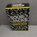 SOUR JACKS, Sour Gummy Candy, Variety Pack, 75 0.5 oz Snack-Size Pouches, Watermelon, Blue Raspberry, and Assorted Fruit, Individually Wrapped, Fat Free, Gluten Free (EXP 03/14/27)