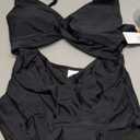 Charmo Womens One Piece Swimsuit Ruched Tummy Control High Cut Backless V Neck Bathing Suits Swimwear, Size XL