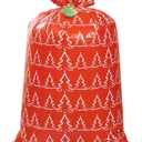 Extra Large Christmas Gift Bags 56"X 36",1 Pcs Oversized Reusable Durable Plastic Jumbo Giant Big Gift Bags with Gift Tag for Christmas Presents Wrapping Goodie Bags Kids Bicycle Bike