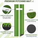 Neoaider Softball Pitching Mat with 30MM Thickened Pitching Mound, Non-Slip Backing, Anti-Fade Turf, 10x3 ft Pitching Mat for Indoor & Outdoor Use, Gift for Softball/Baseball Enthusiast, Green/Clay