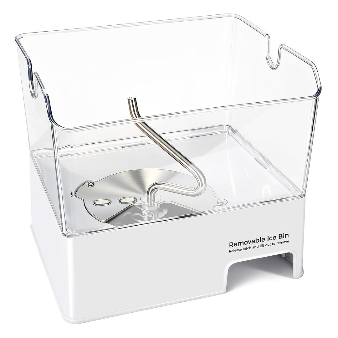 WPW10347093 Refrigerator Ice Bin Assembly Compatible with Whirlpool Maytag Kenmore KitchenAid - Replaces W10347093, PS11753174, AP6020053 - Durable Removable Ice Maker Bucket Storage Case