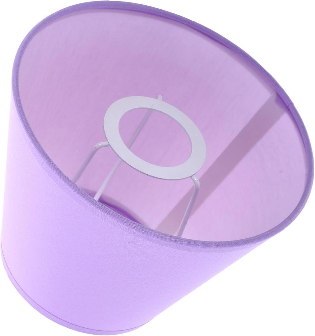 Kichvoe Barrel Lamp Shade, Purple Deep Cone Hardback Fabric Lampshade Cloth Small Lampshade Floor Table Light Covers Replacement for Chandelier Floor Table Lamp