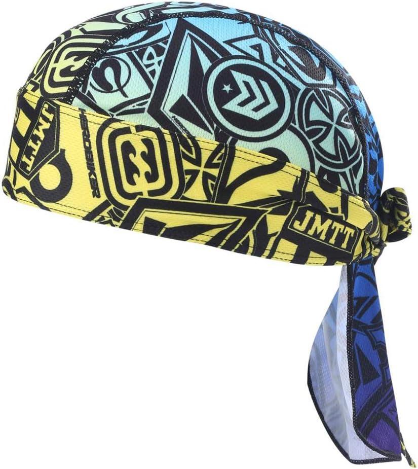 2 x HEROBIKER Sweat Wicking Skull Cap Beanie Bandana Helmet Liner Outdoor Running Adjustable Breathable Quick Drying (Medium, Yellow)