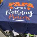 Graphic T-Shirt – Purple Base with Orange & White Graphic Print, M