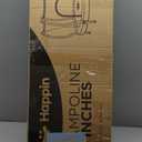 Happin 55 Trampoline for Kids with Safety Enclosure, Indoor & Outdoor Toddler Trampoline, Ultra Safe Design with Multi Activity Accessories, Perfect Toddler Gift for Boys & Girls Ages 18 (Beige-Orange)