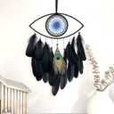 Evil Eye Dream Catchers, Black Dream Catchers for Bedroom Perfect Handmade Hanging Ornament Wall Decor Excellent Evil Eyes Craft Gift