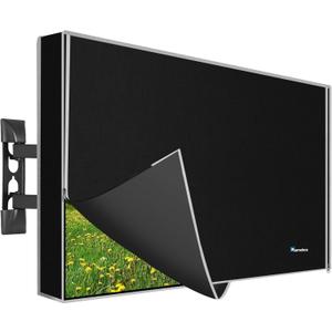 Outdoor TV Cover 50 Inch Weatherproof and Waterproof | TV Cover for Outside 50| Outdoor TV Enclosure | Smart Shield TV Screen Protector for Outside TV | TV Display Protectors  Black with Zipper (48" - 50" HQ)