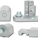 Summit Doorware Kawneer Pivot Door Hinge Set | Top and Bottom Set | Aluminum Finish | Right or Left Hand Options | Heavy Duty Commercial Door Hardware for Storefront Doors (SET OF 4)