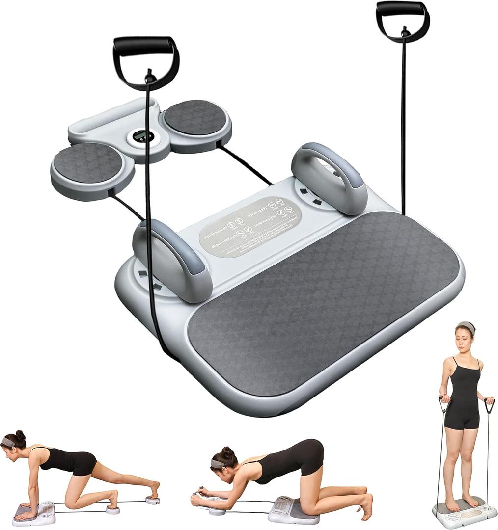 Pilates Board5in1 Multifunctional Pilates EquipmentMulti-Purpose Foldable Pilates Reformer Board for Home Portable Pilates Machine (Grey)