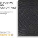 SLEEP ZONE Cooling Queen Mattress Topper, Premium Zoned Cool Mattress Pad Cover, Padded Mattress Protector Breathable Washable, Deep Pocket 8-21" (Black, Queen)