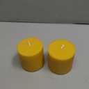 2 Pack Natural Beeswax Pillar Candles,100 Hours Burning Bees Wax Candles for Home, 100% Pure Beeswax Candle for Emergency, Prayer, Smokeless, Non-toxic-3X3 in (Yellow)