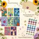 Miucat 32 Pack Floral Blank Cards with Envelopes, Flower Greeting Cards Set Boxed, 8 Designs Note Cards for Thank You, Graduation, Birthday, Wedding, All Occasions