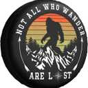 Not All Those Who Wander are Lost Spare Tire Cover 14 Inch Wheel Protector for Truck SUV Trailer Camping Rv Tire Covers