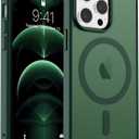 zapica Magnetic for iPhone 12 Pro Max Case, [Compatible with MagSafe] [Military Grade Drop Protection] Translucent Matte Shockproof Anti-Scratch Phone Cover, Forest Green