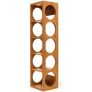 Lipper International 8305 Bamboo Wood Stackable 5-Bottle Wine Rack, 20-3/4" x 5-3/8" x 4-3/4"