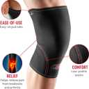 McDavid Knee Compression Sleeves. Lightweight Neoprene Support, Men/Women, for Left & Right Knee, Fits Men & Women, Includes 1 Sleeve, Black (Black)