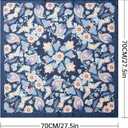 AWAYTR 27.5" Square Satin Head Scarf for Women Hair Scarf Silky Bandana | 70x70cm silk feel head scarf wrap. Ideal for women daily wear travel and sleeping. Soft premium hair protection accessory.