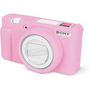 Rieibi ZV-1F Camera Case, Soft Silicone Protective Case for Sony ZV1F/ZV-1M2/ZV-1 Mark II Vlog Camera, Lightweight ZV1F Case - Pink