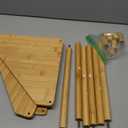 Wisuce Essentials Corner Shelf Stand - 3 Tier Bamboo Small Corner Bookshelf for Office Kitchen Bedroom Plant Stand Living Room Decor Small Space (Natural，3 Tier)