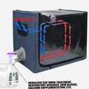 Pet Atomization Nest,Cat and Dog Atomization Box Oxygen Inhalation Machine Dedicated Folding Atomization Box,Small Pet Oxygen Inhalation Box ICU Cage-Grey 24 in,7ecr8-001