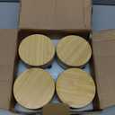 Glass jar with Bamboo lids, 10oz Overnight Oats Containers with lids, Glass Mason jars, Reusable Meal Prep Jars with Airtight Lids for Food Yogurt Snacks Storage(4PACK)