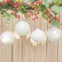 KI Store Large White Christmas Balls 4-Inch Shatterproof Christmas Ball Ornaments Decorations for Xmas Tree Wedding Party Home Decor